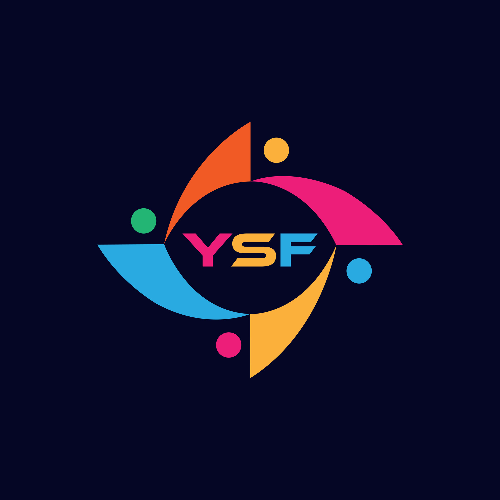 YSF Flat accounting logo design on white background. YSF creative