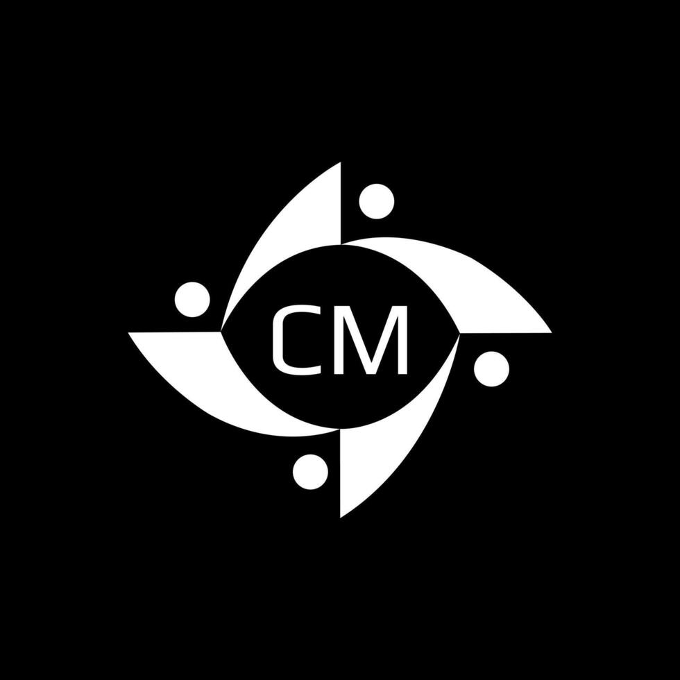 CM logo. C M design. White CM letter. CM, C M letter logo design. Initial letter CM linked circle uppercase monogram logo. C M letter logo vector design. pro vector