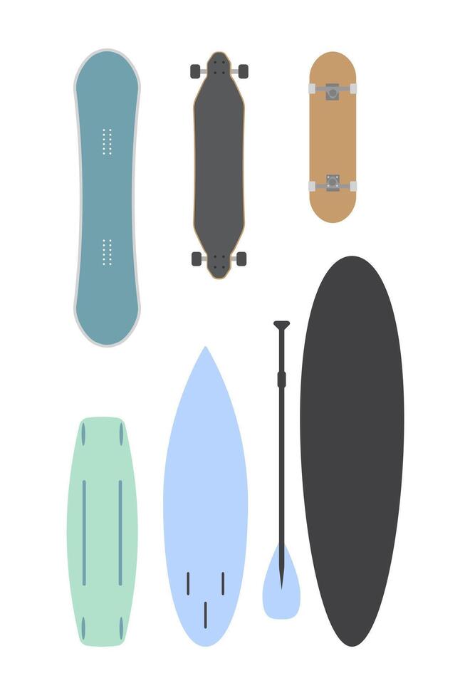 Vector flat of different board