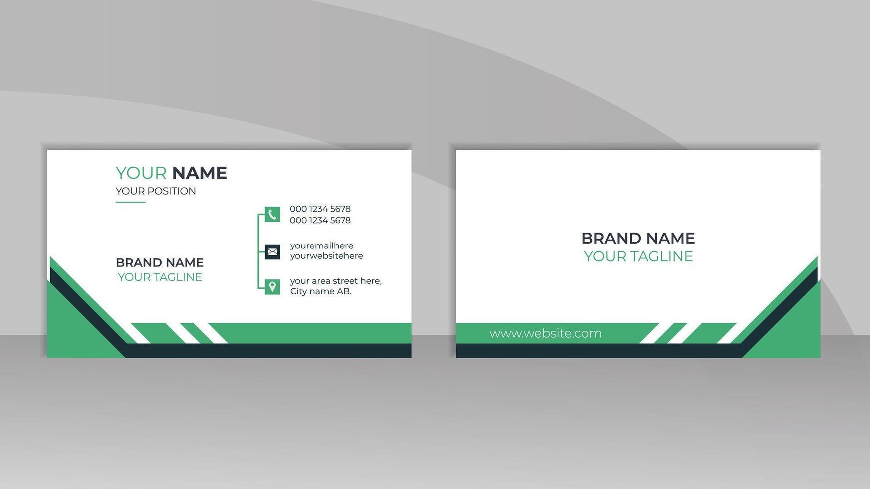 Modern Double sided business card design for business and personal use. Creative and clean visiting card or presentation card template. Vector illustration card design