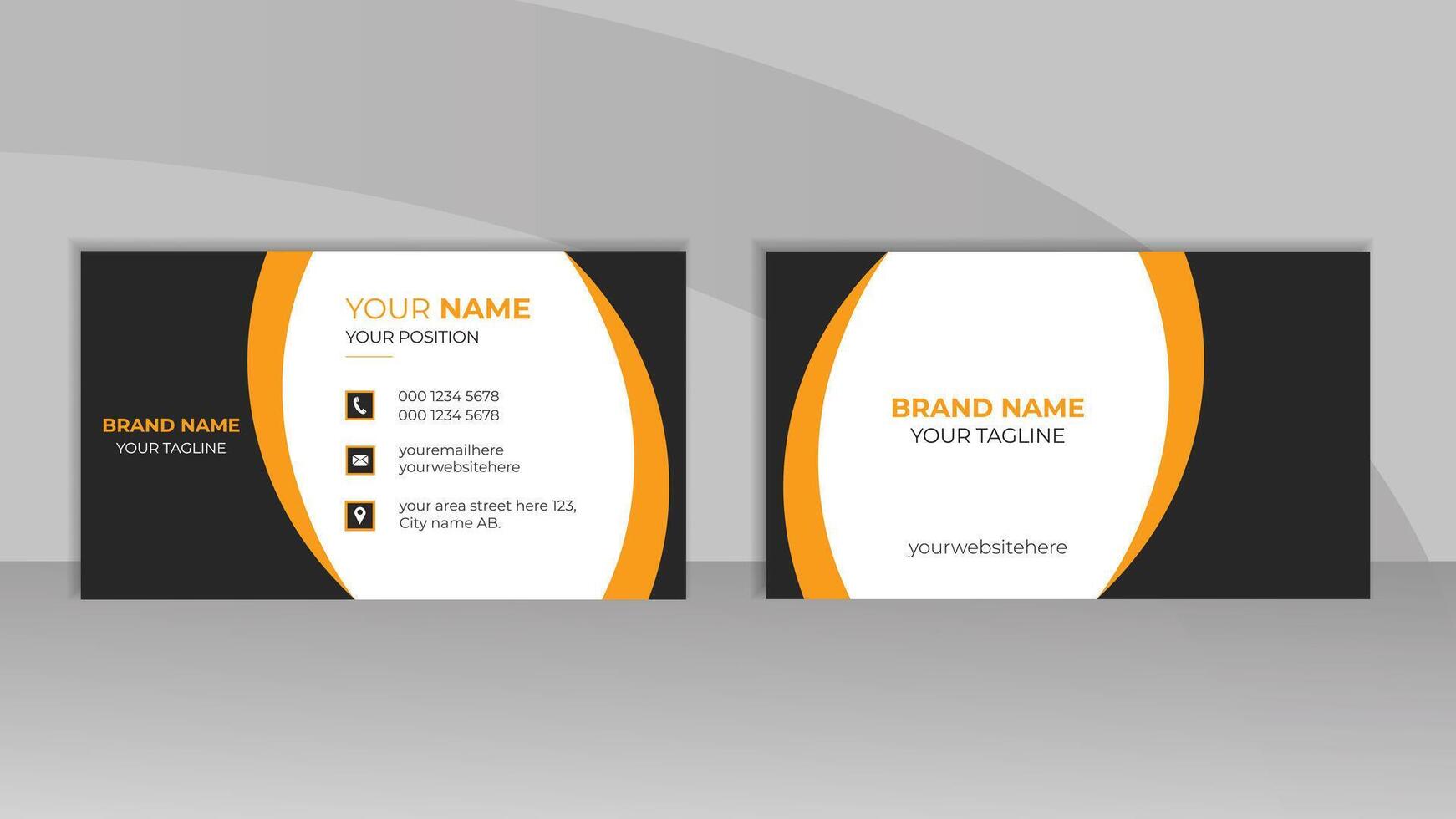 Modern Double sided business card design for business and personal use. Creative and clean visiting card or presentation card template. Vector illustration card design