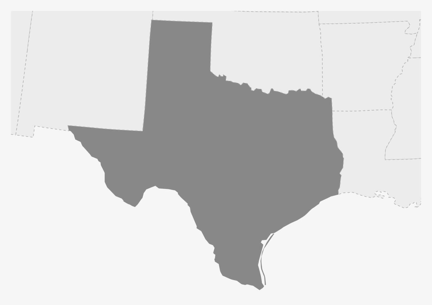 Map of USA with highlighted Texas state map vector