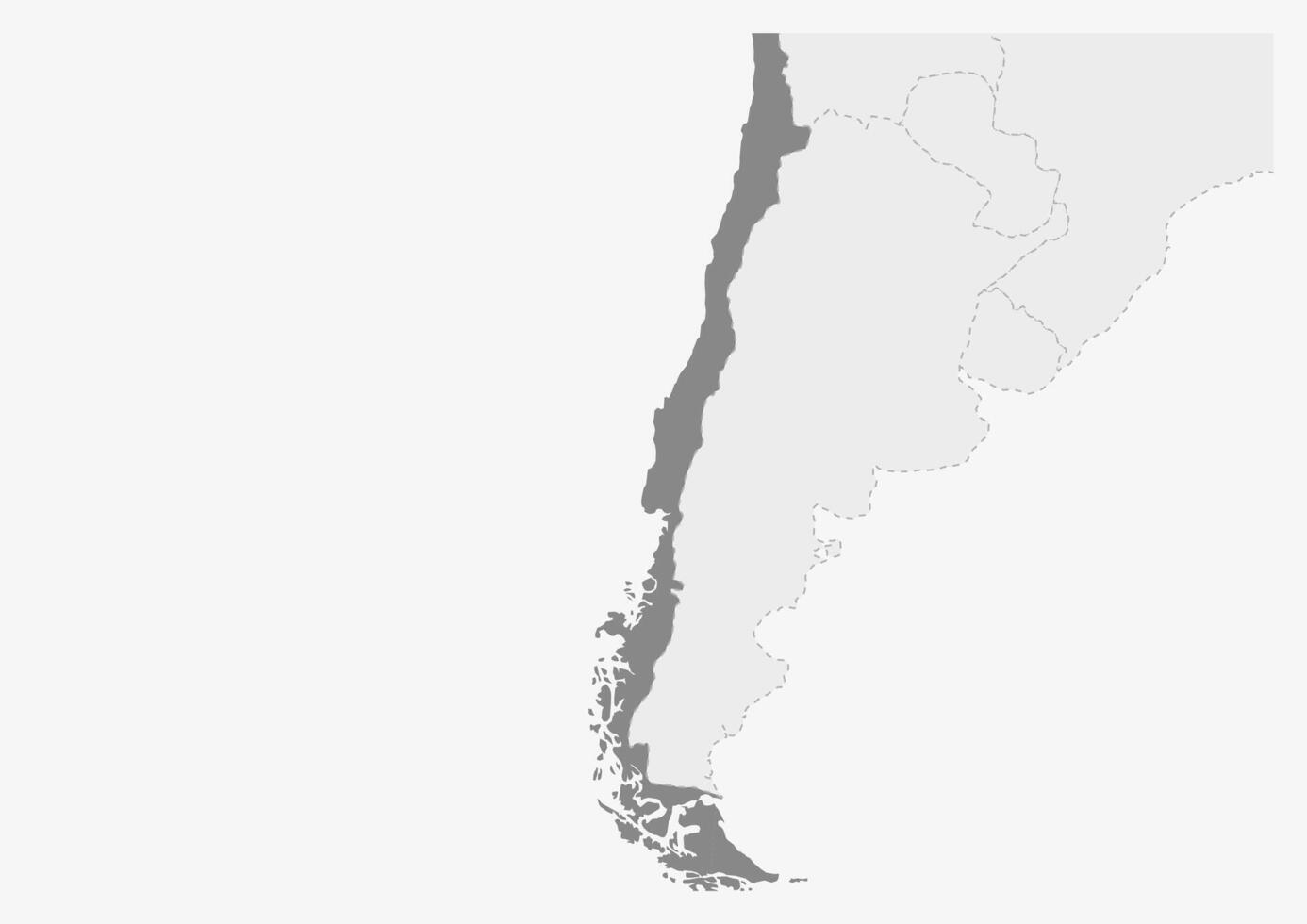 Map of America with highlighted Chile map vector