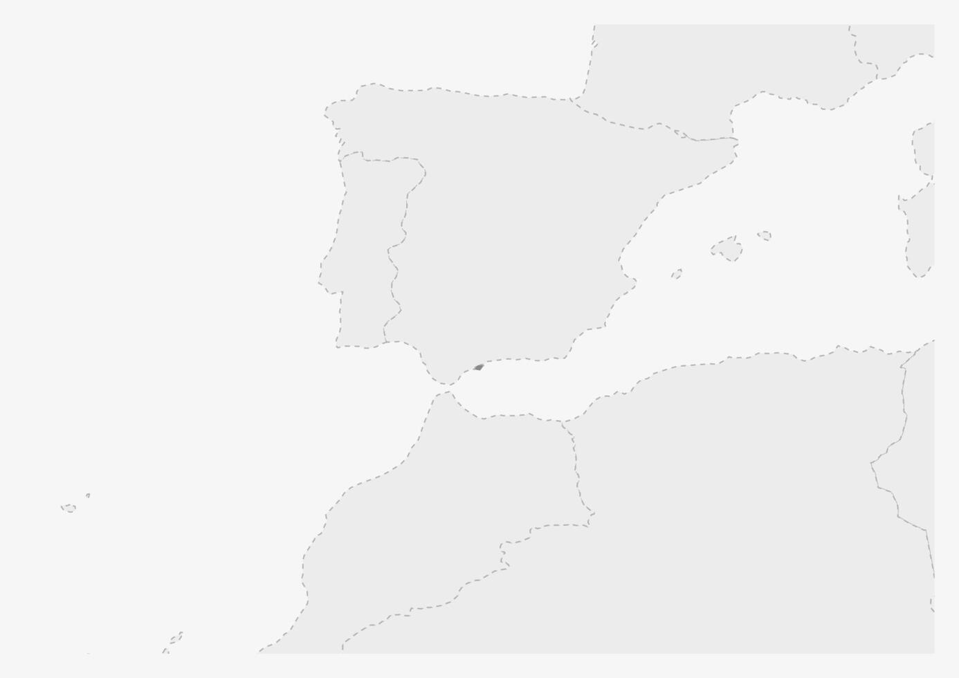 Map of Europe with highlighted Gibraltar map vector