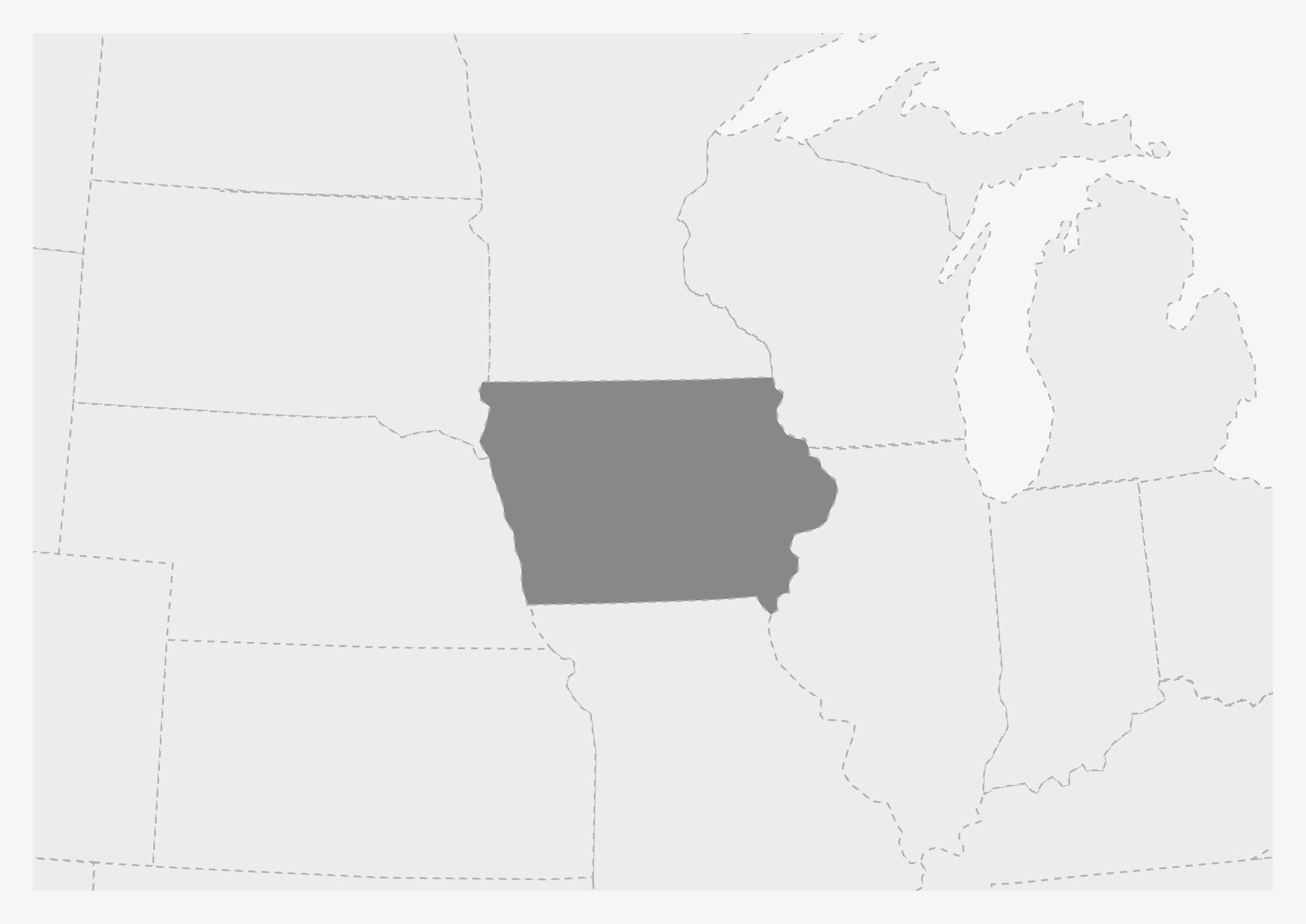 Map of USA with highlighted Iowa state map 41061078 Vector Art at Vecteezy