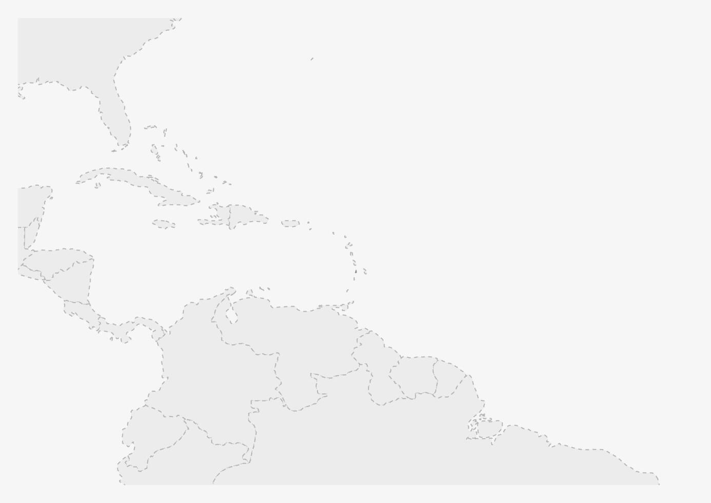 mapa de America con destacado Santo Vincent y el granadinas mapa vector