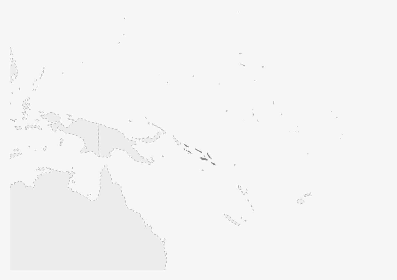 Map of Oceania with highlighted Solomon Islands map vector
