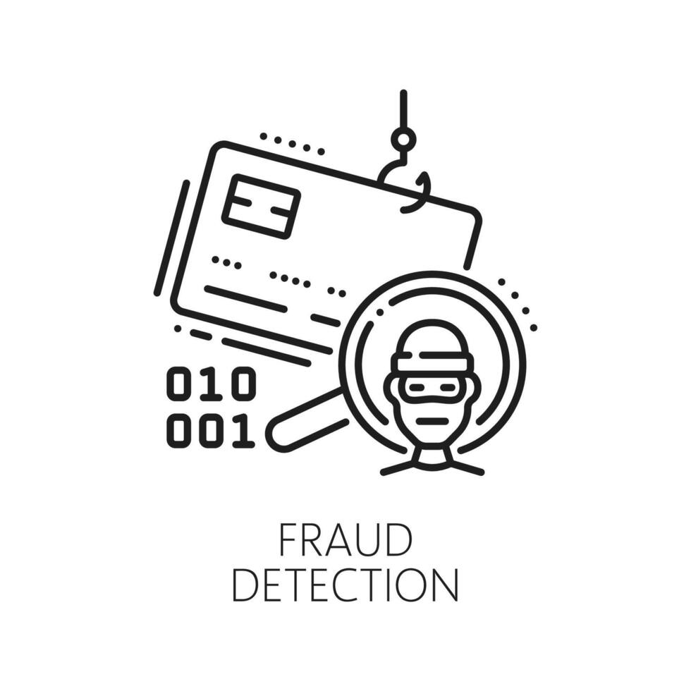 Online fraud, online payment safety line icon vector