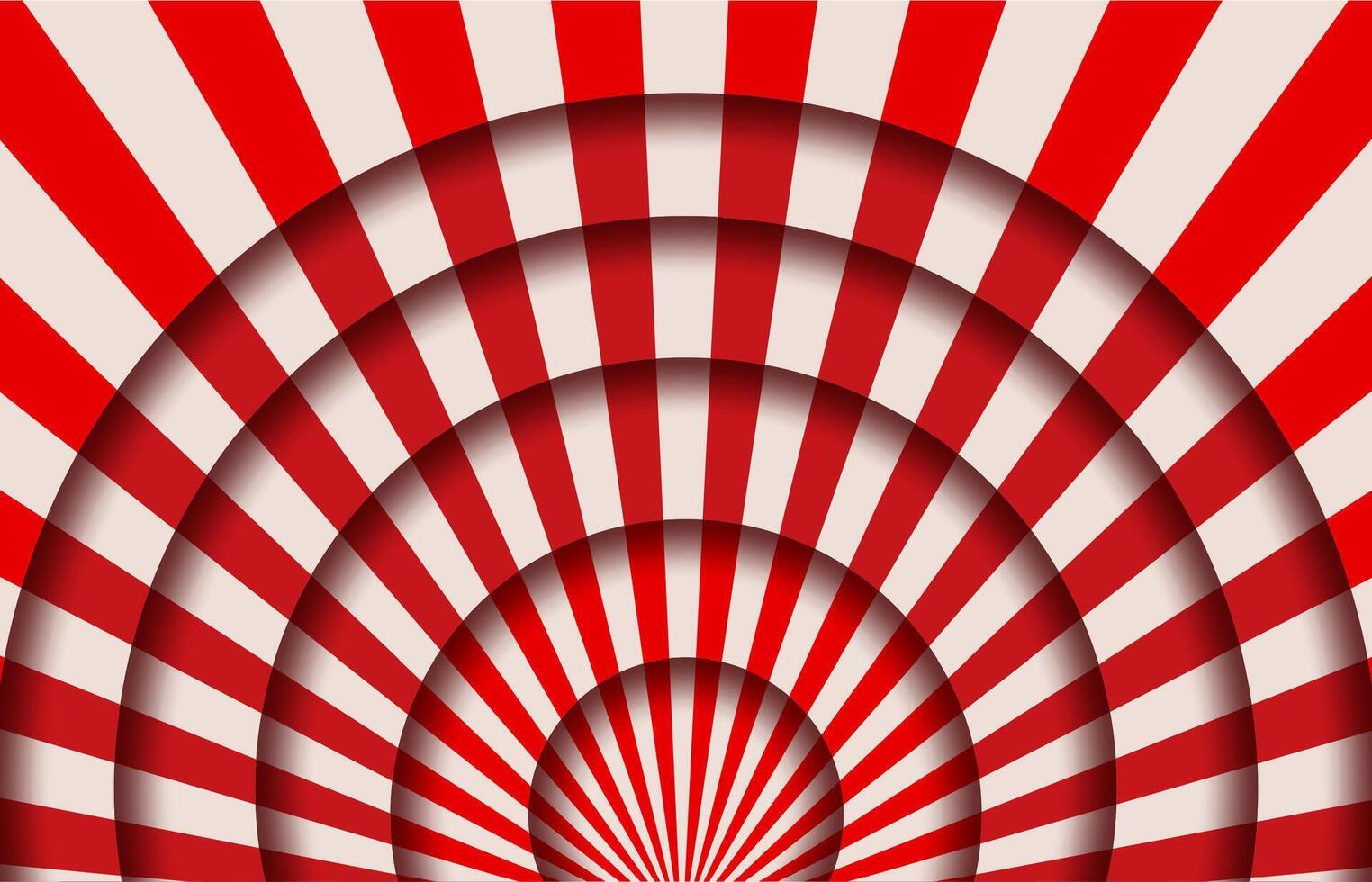Paper cut circus or theater stage striped curtains vector