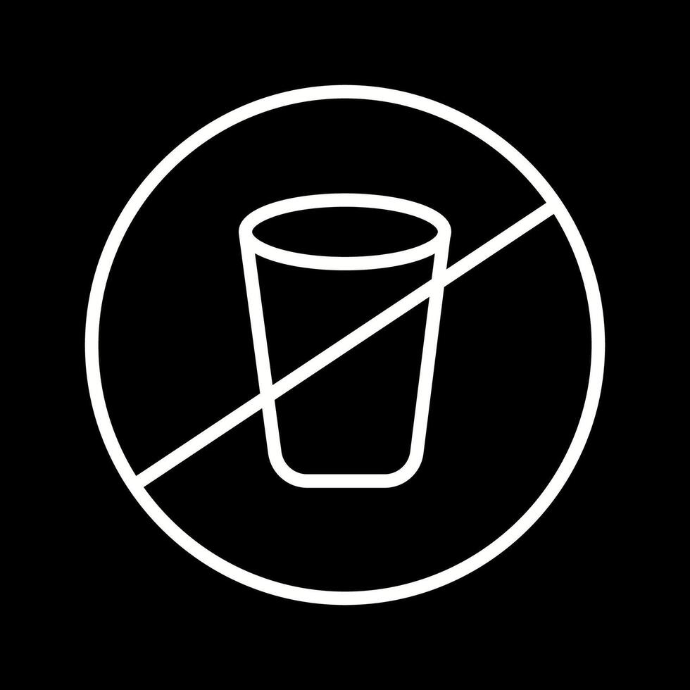 No Drinks Vector Icon