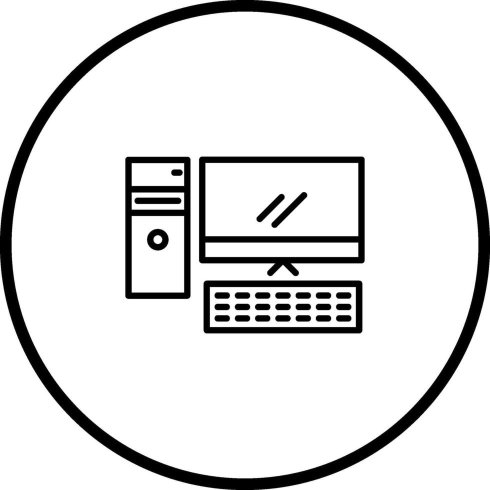 icono de vector de computadora
