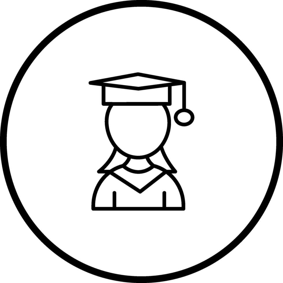 icono de vector de estudiante