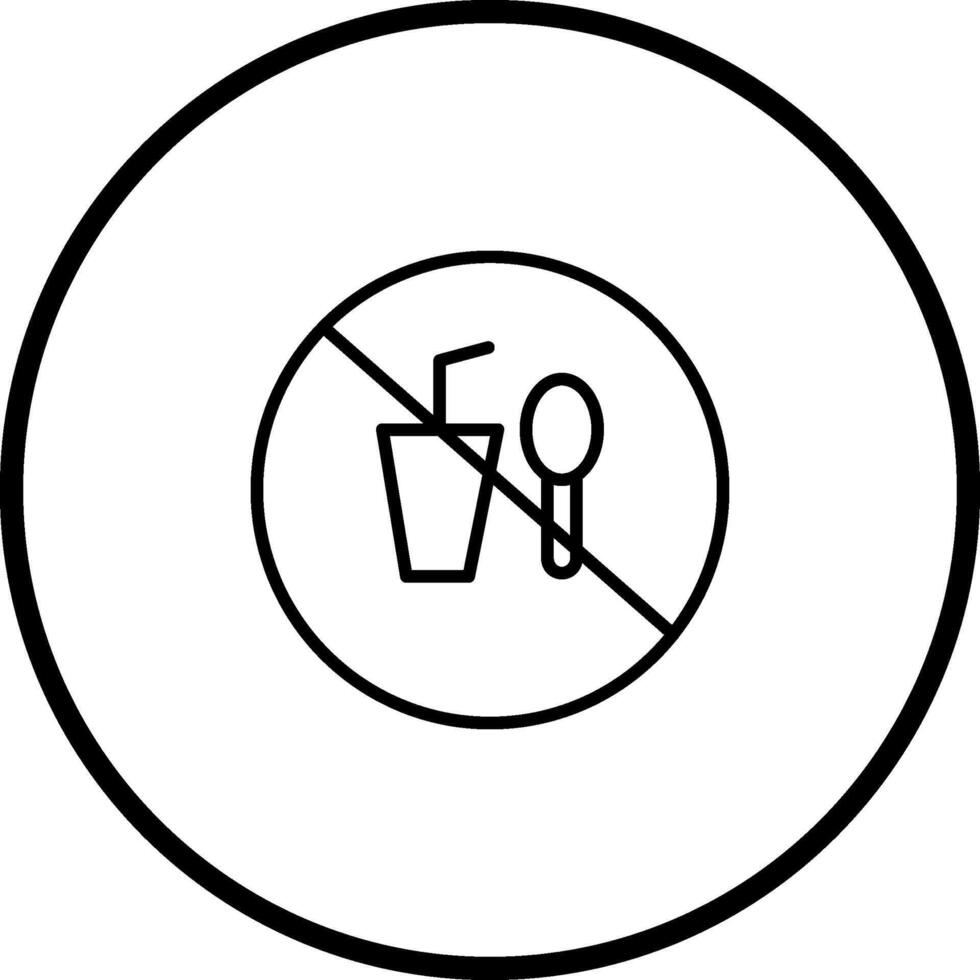 No Food or Drinks Vector Icon