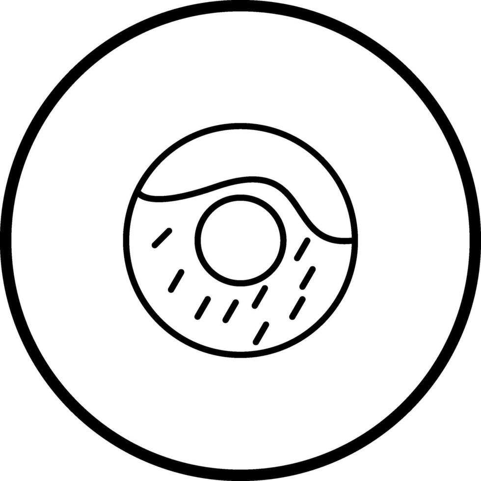 icono de vector de donut de crema