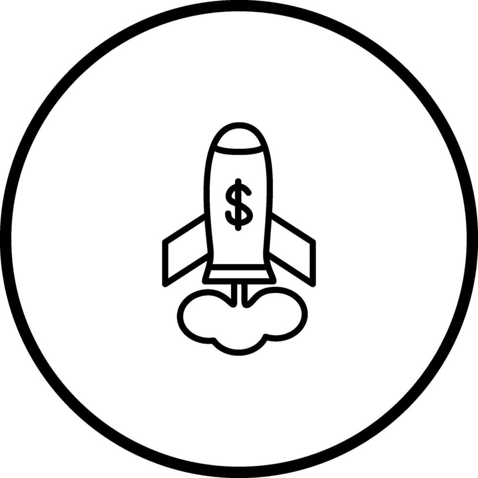 Marketing Rocket Vector Icon
