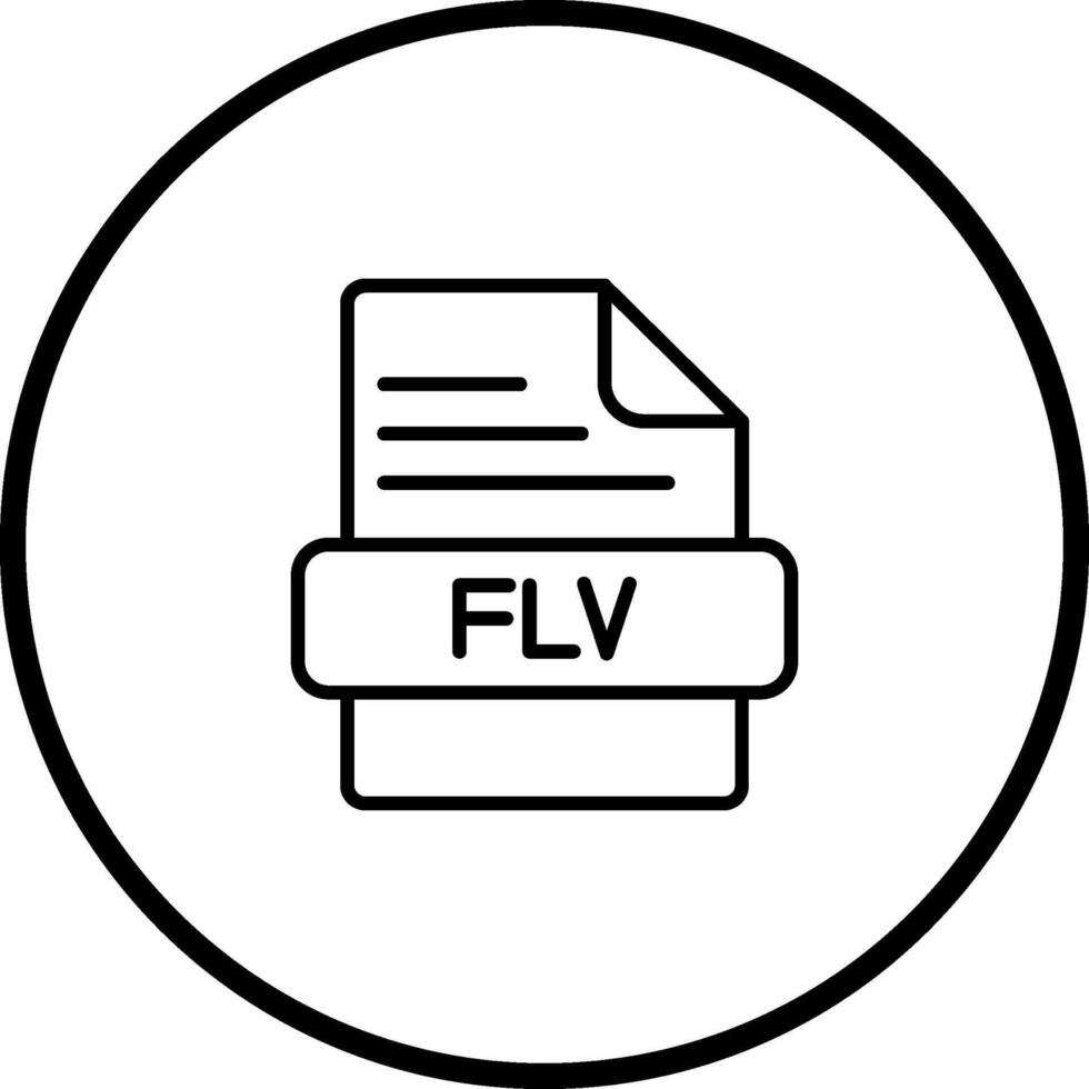 icono de vector de flv