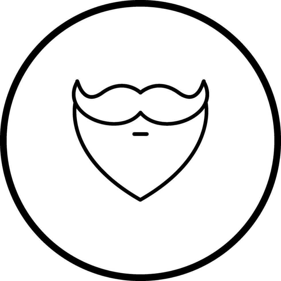 Beard and Moustache I Vector Icon