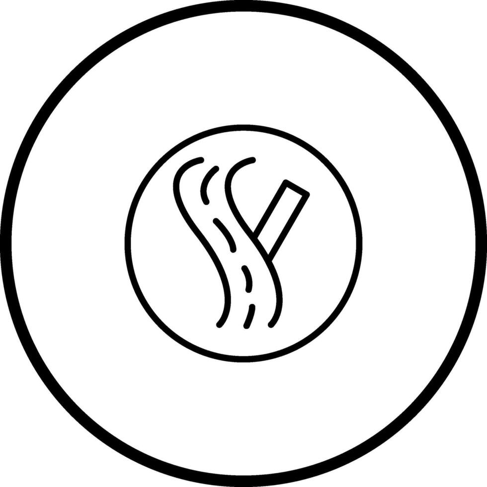 Linked Road Sign Vector Icon