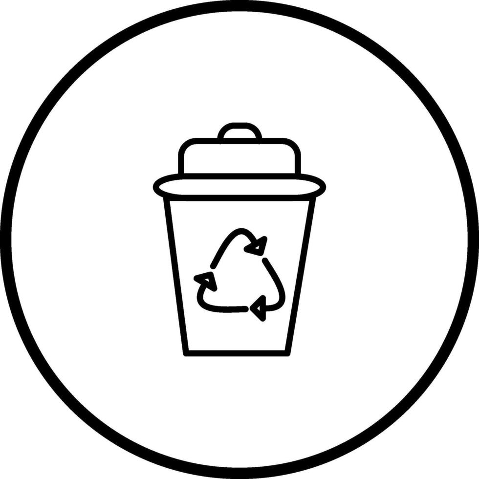 icono de vector de papelera de reciclaje