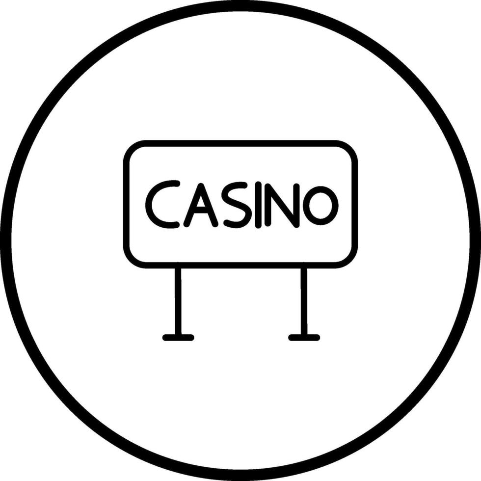 icono de vector de signo de casino