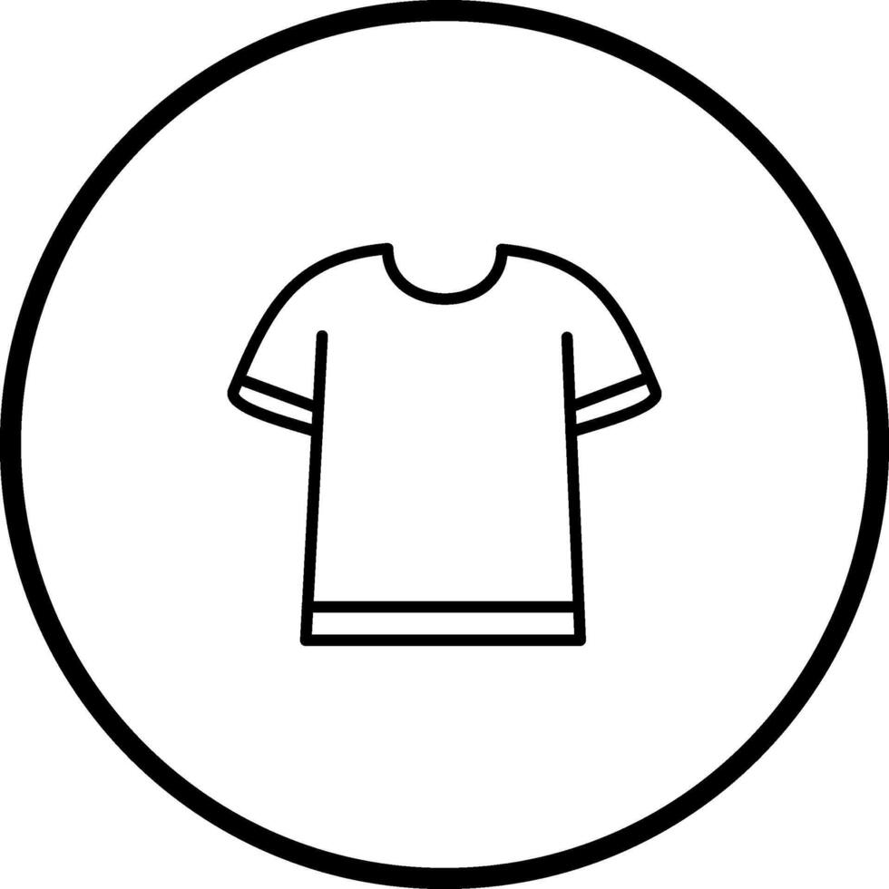 T Shirt with Lines Vector Icon