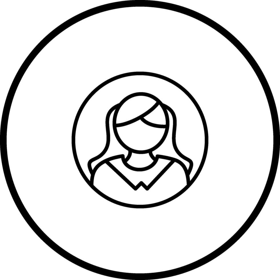 Female Profile Vector Icon