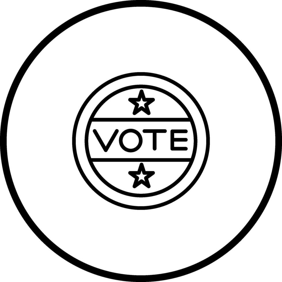 Vote Sticker Vector Icon