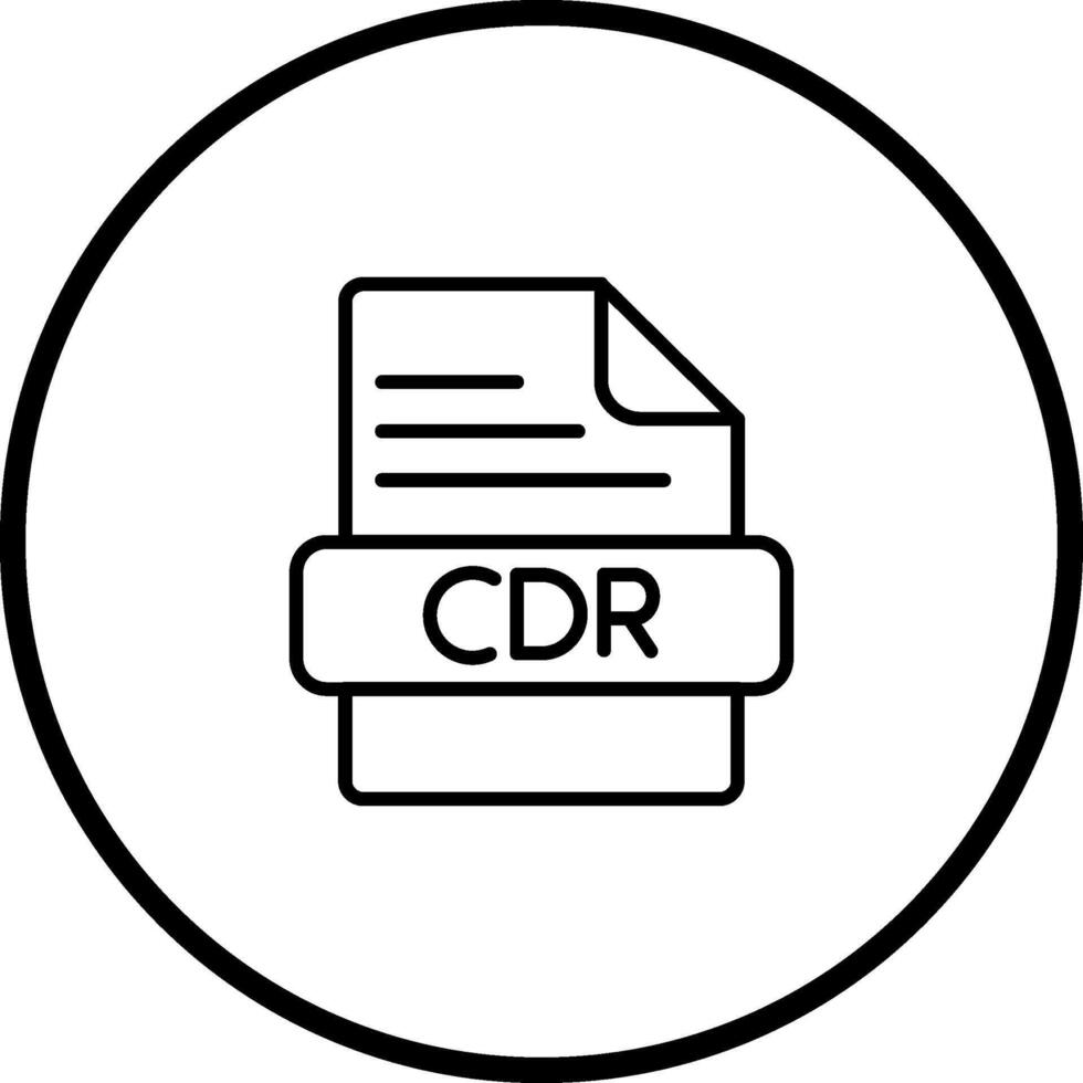 icono de vector de cdr