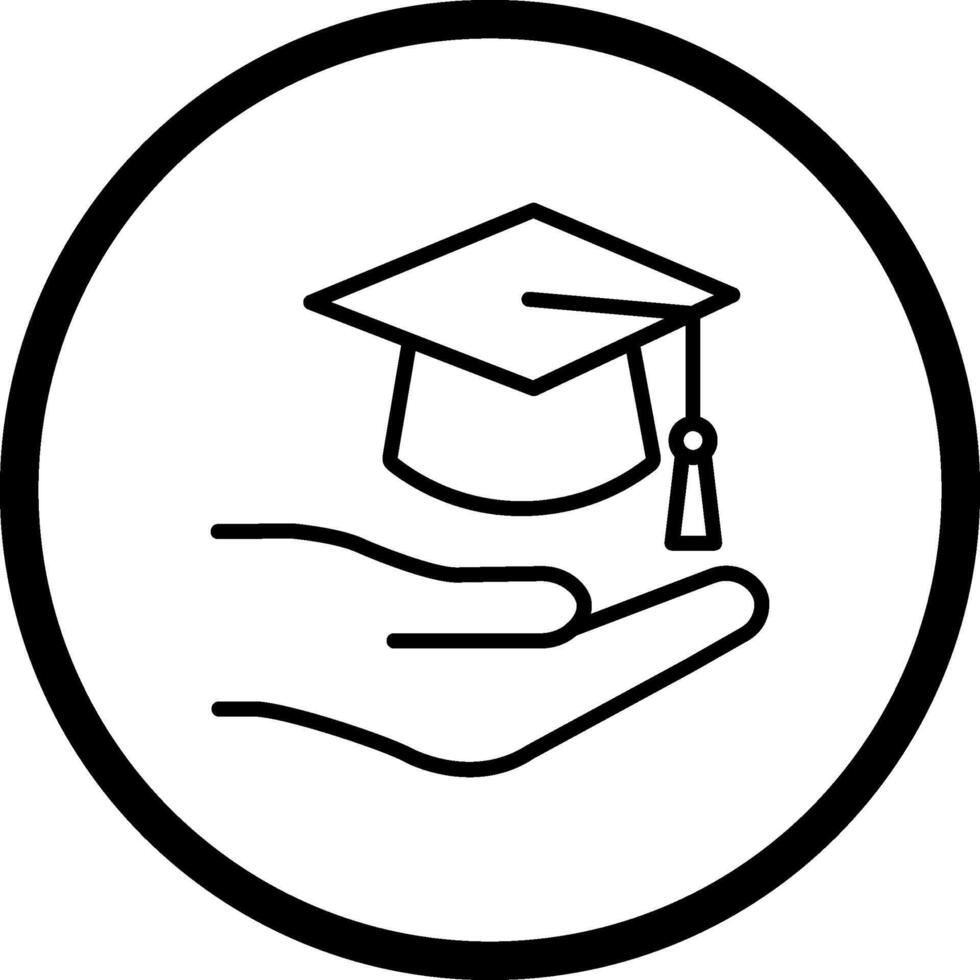 icono de vector de sombrero de graduación