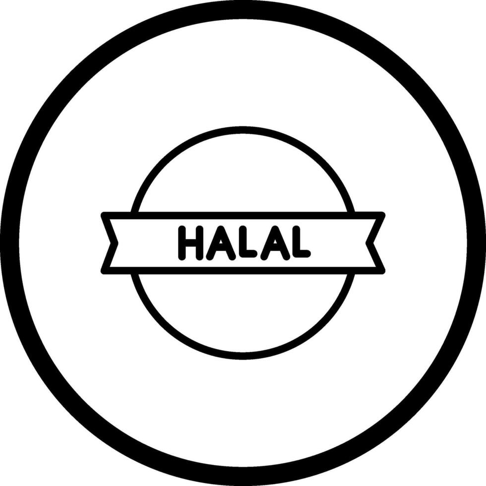 icono de vector de etiqueta halal