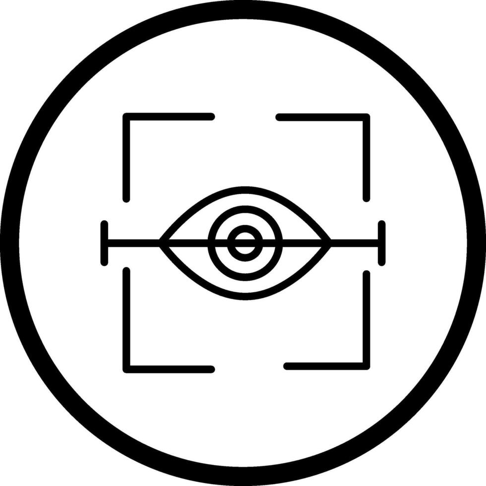 icono de vector de exploración ocular