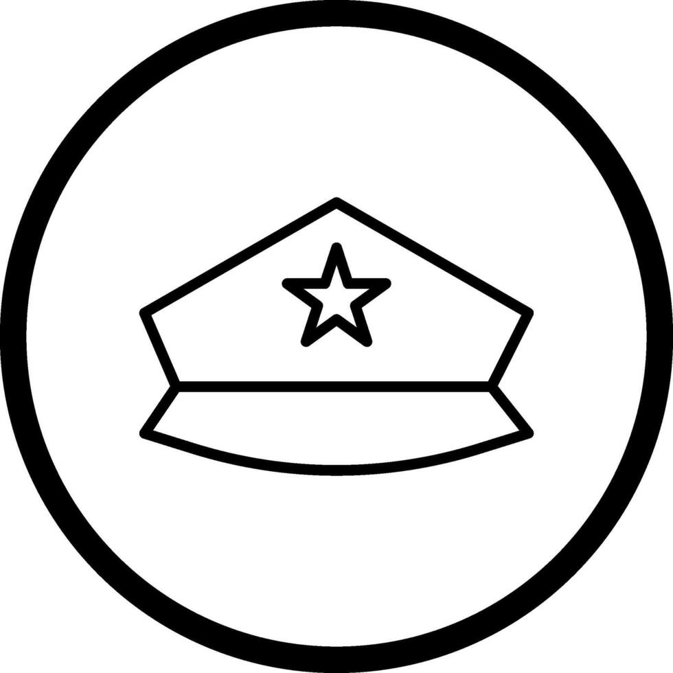 icono de vector de sombrero de policía