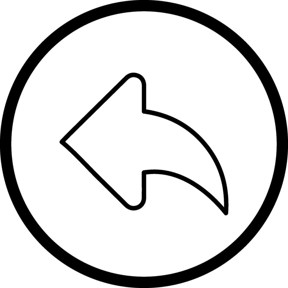 Left Back Arrow Vector Icon