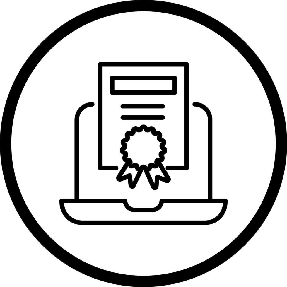 Online Certificate Vector Icon