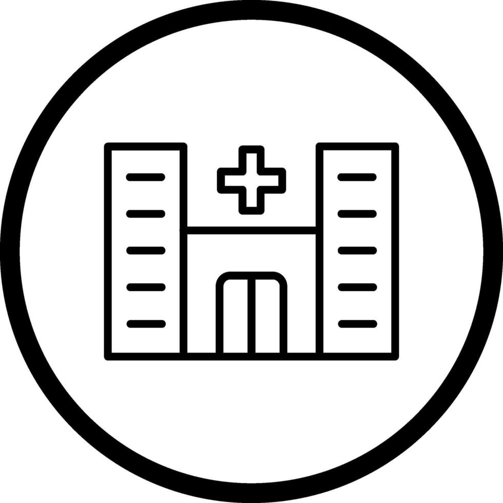 icono de vector de hospital