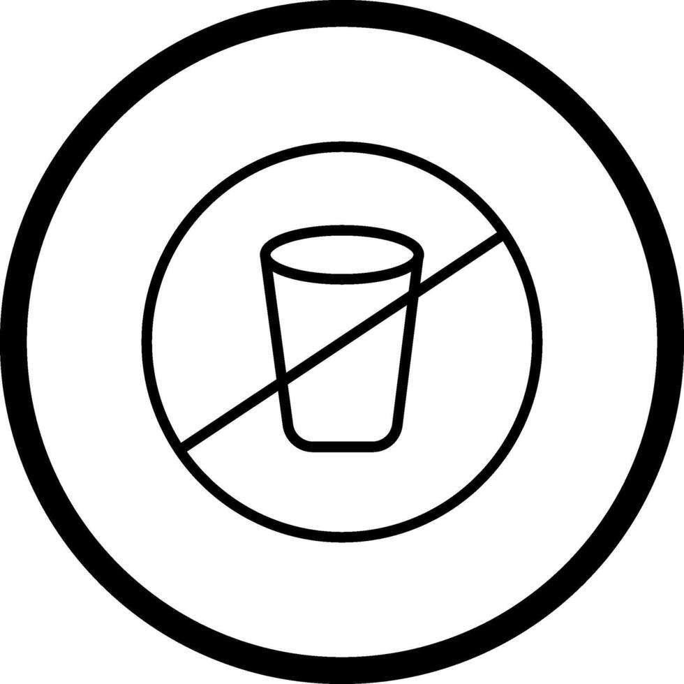 No Drinks Vector Icon