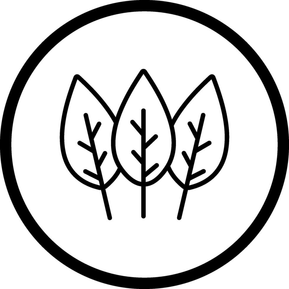 icono de vector de hojas de tabaco