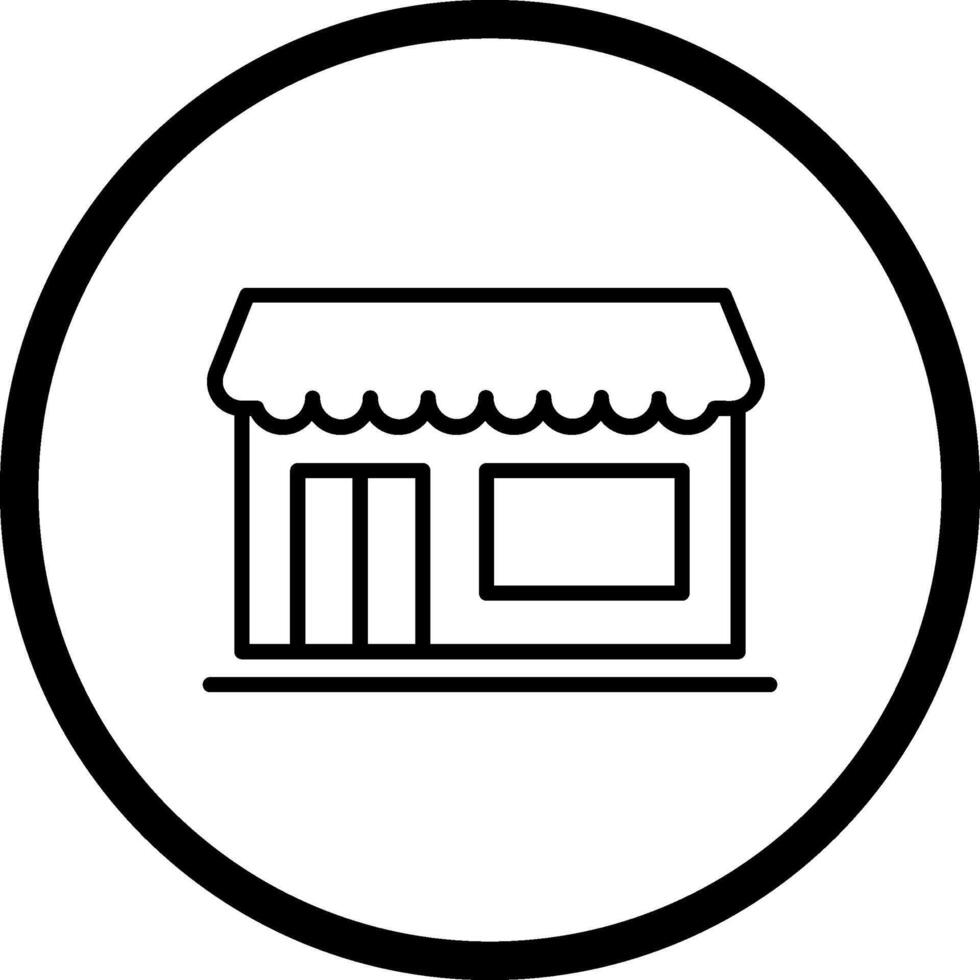 icono de vector de tienda