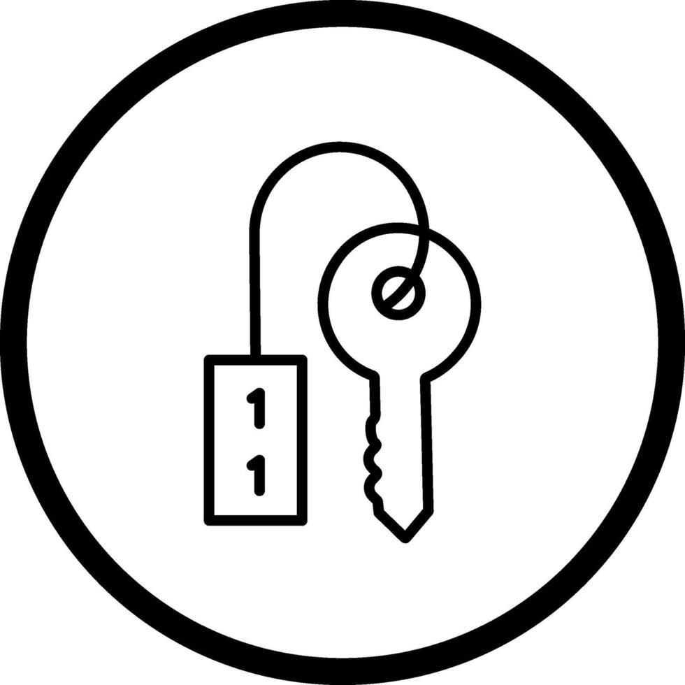 Room Key Vector Icon