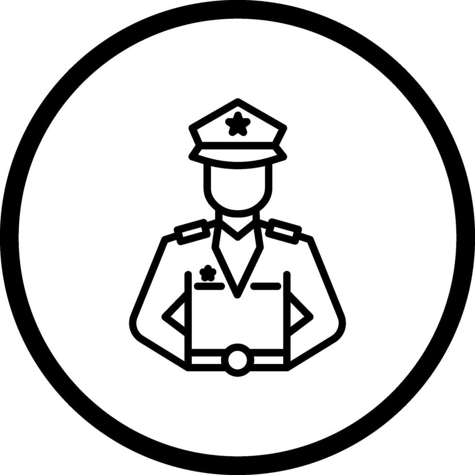 icono de vector de hombre de policía