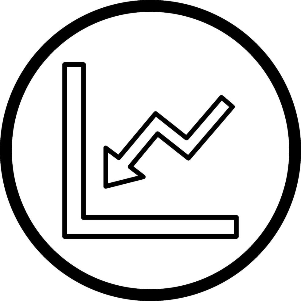 Graph Down Vector Icon