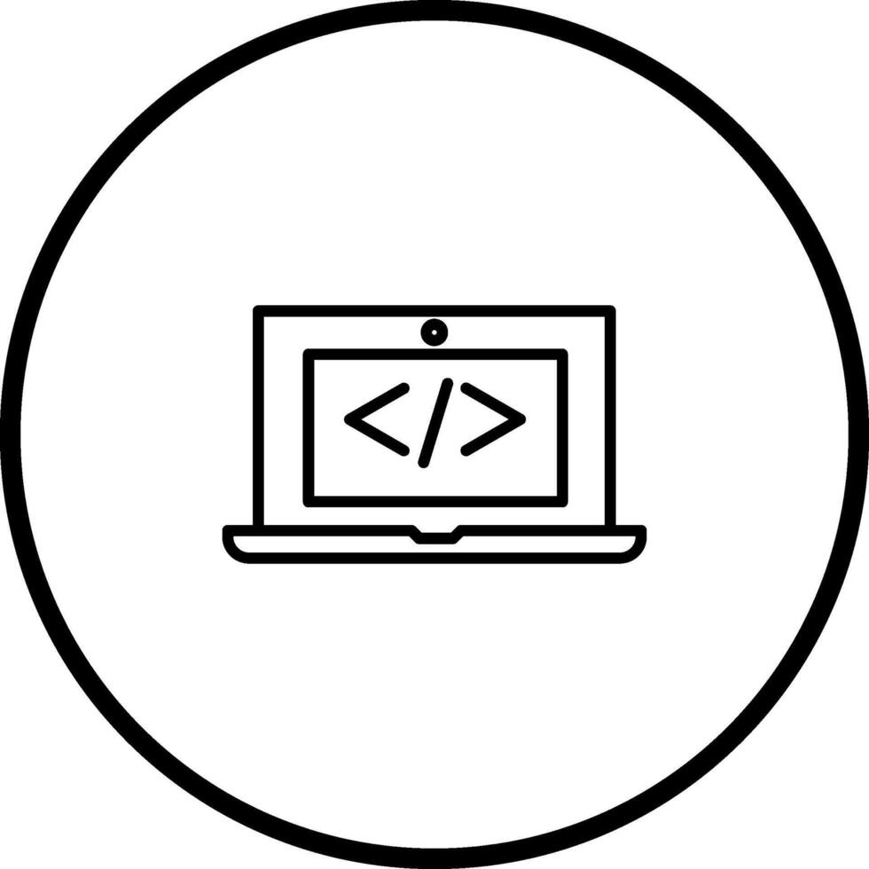 Coding Computer Vector Icon