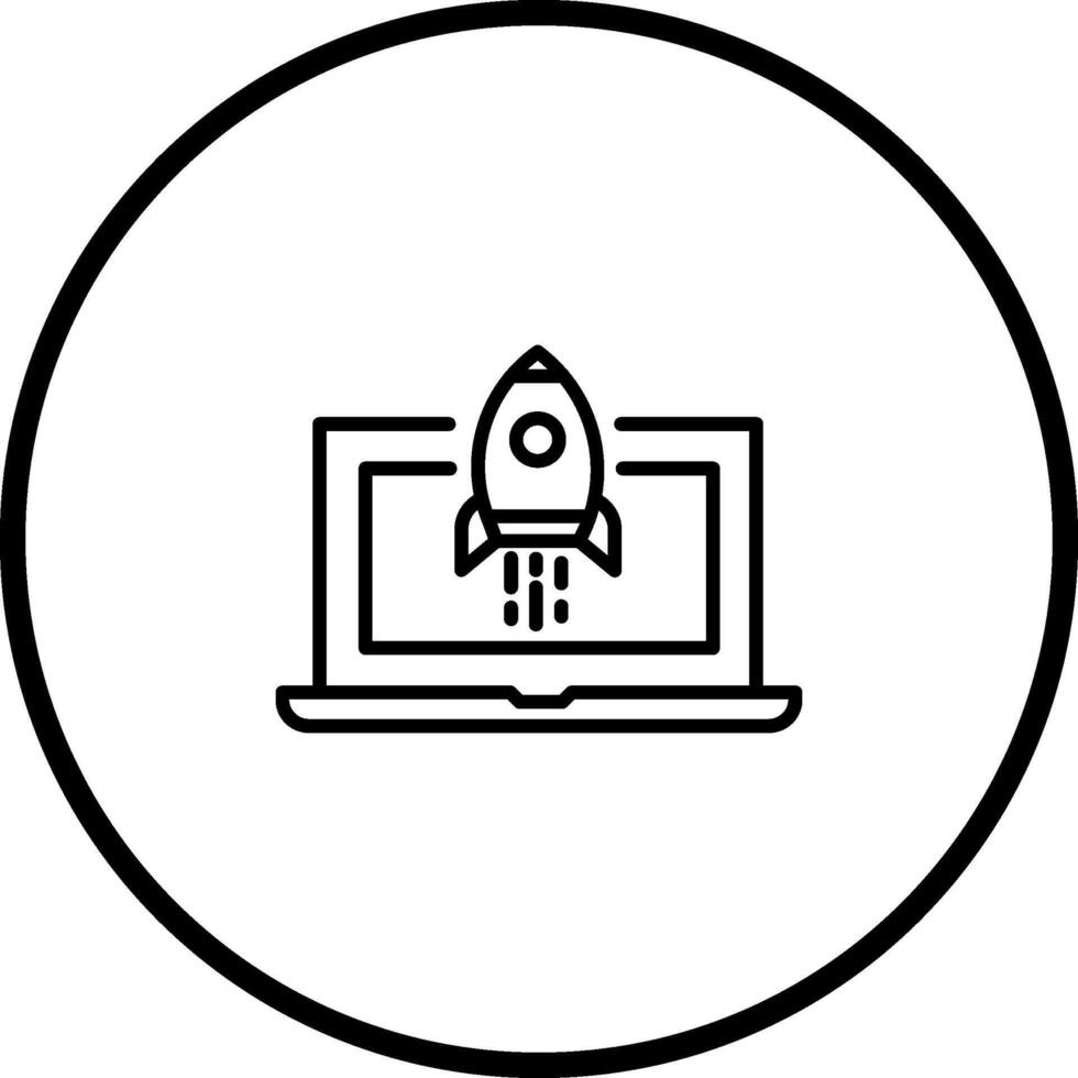 Laptop Startup Vector Icon