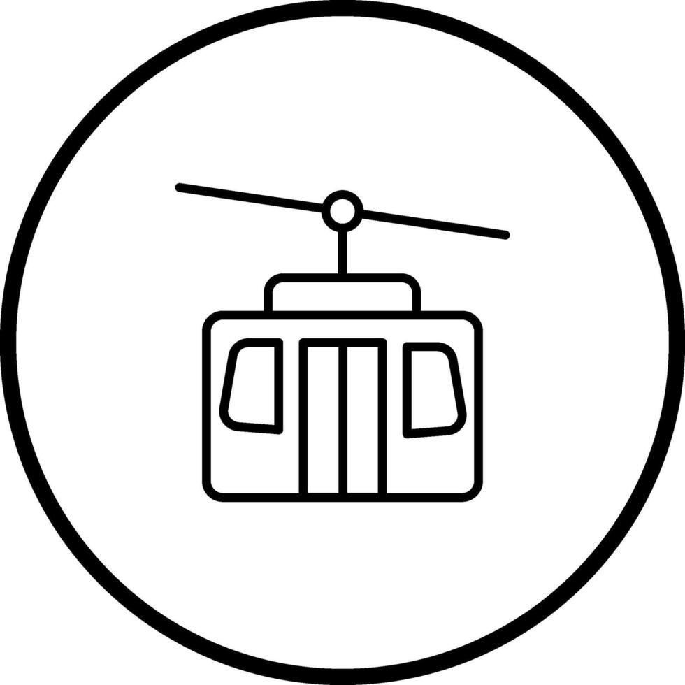 icono de vector de teleférico