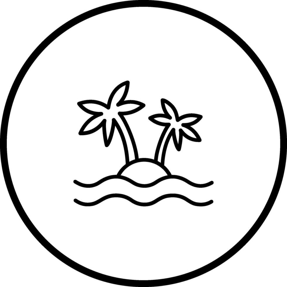 icono de vector de isla