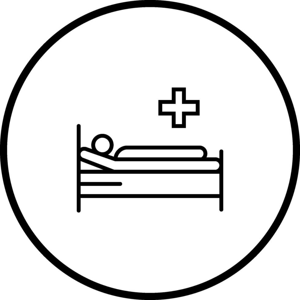 Patient Bed Vector Icon