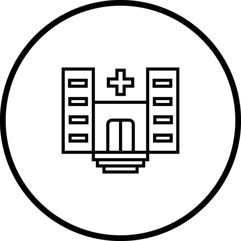 icono de vector de hospital