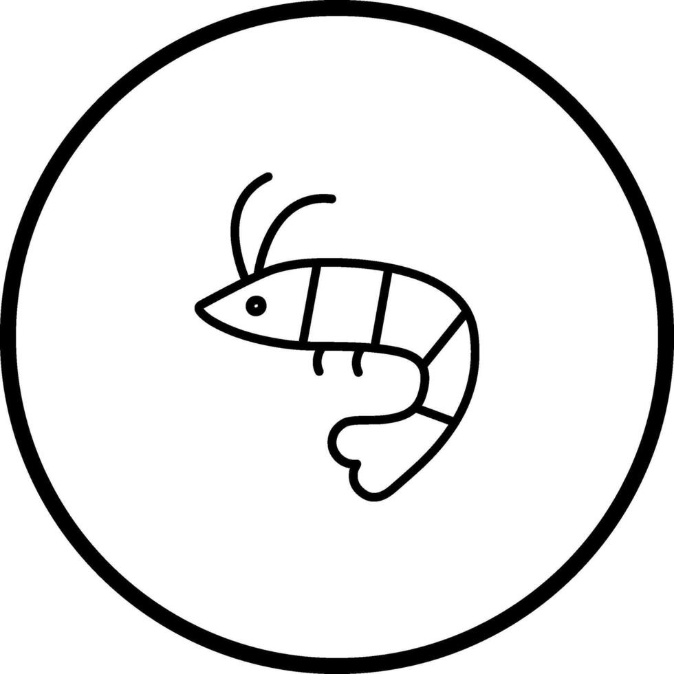 icono de vector de camarones