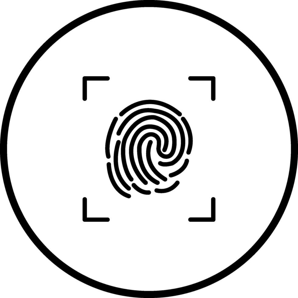 Fingerprint Lock Vector Icon