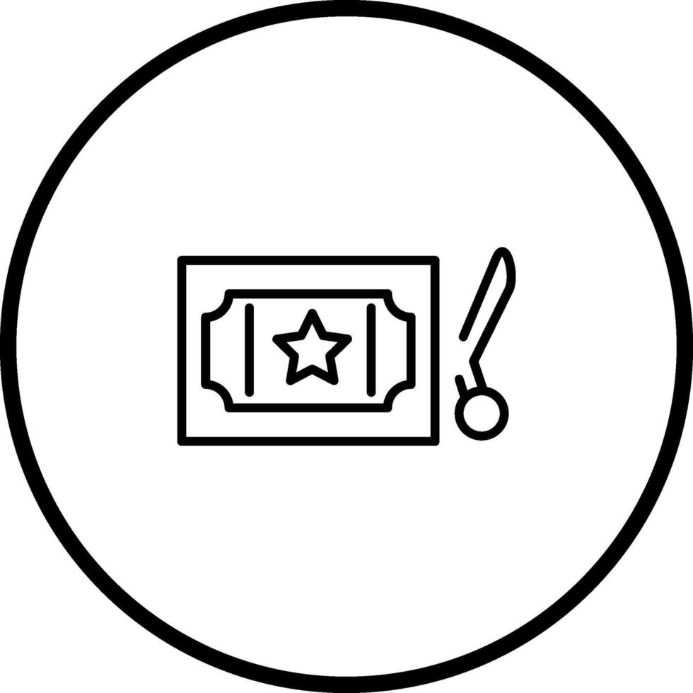 Scissor Ticket Vector Icon